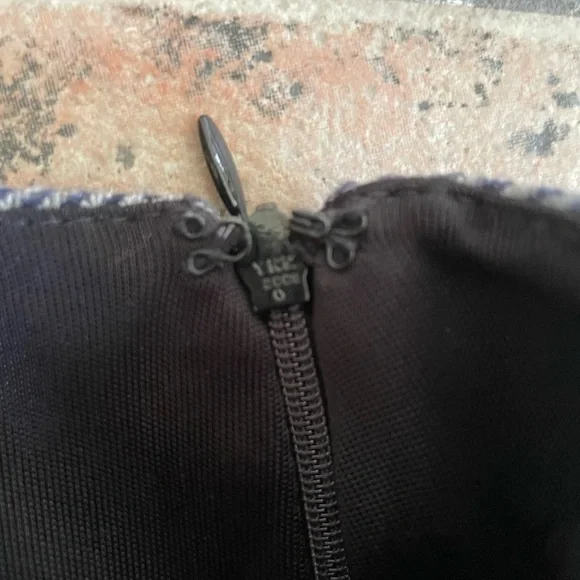 Anthropologie Eva Franco Ruffled Gathered Wool Blend Herringbone Mini Skirt Sz 4 - Picture 3 of 8